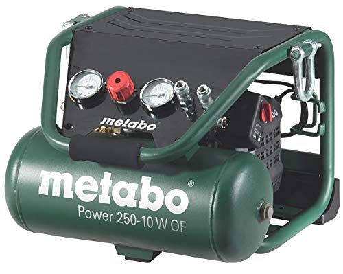 Metabo Kompressor Power Power 250-10 W OF (601544000) Karton, Ansaugleistung: 220 l/min, Füllleistung: 120 l/min, Effektive Liefermenge (bei 80% max. Druck): 100 l/min, 52 x 55 x 48 cm