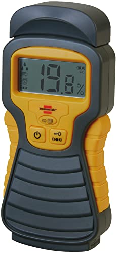 Brennenstuhl Feuchtigkeits-Detector MD (Feuchtigkeitsmessgerät/Feuchtigkeitsmesser für Holz oder Baustoffe, Holzfeuchtemessgerät mit LCD-Display, ohne Batterie)