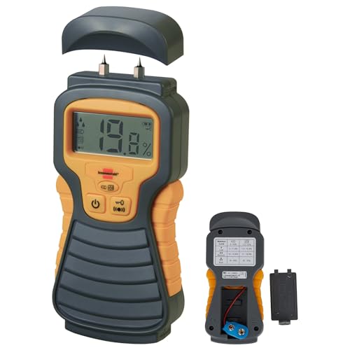Brennenstuhl Feuchtigkeits-Detector MD (Feuchtigkeitsmessgerät/Feuchtigkeitsmesser für Holz oder Baustoffen, mit LCD-Display), ohne Batterie