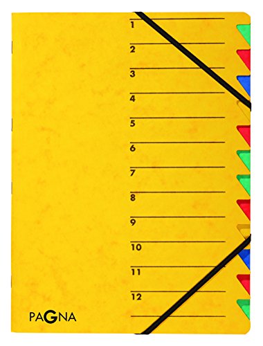 Pagna Ordnungsmappe Easy (Sammelmappe, 12 Fächer, 1-12) gelb